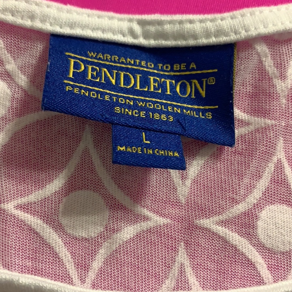 Pendleton White Patterned Sleeveless Top - image 2